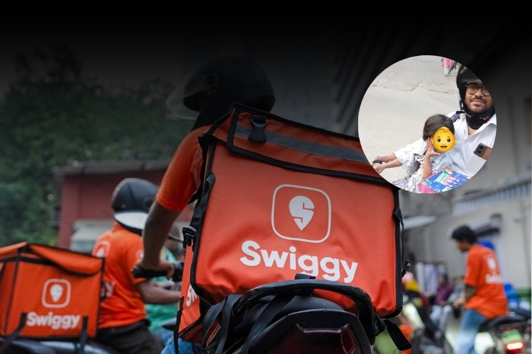 Swiggy Delivery Hero’s Sweet Ride with Daughter Wins the Internet’s Heart